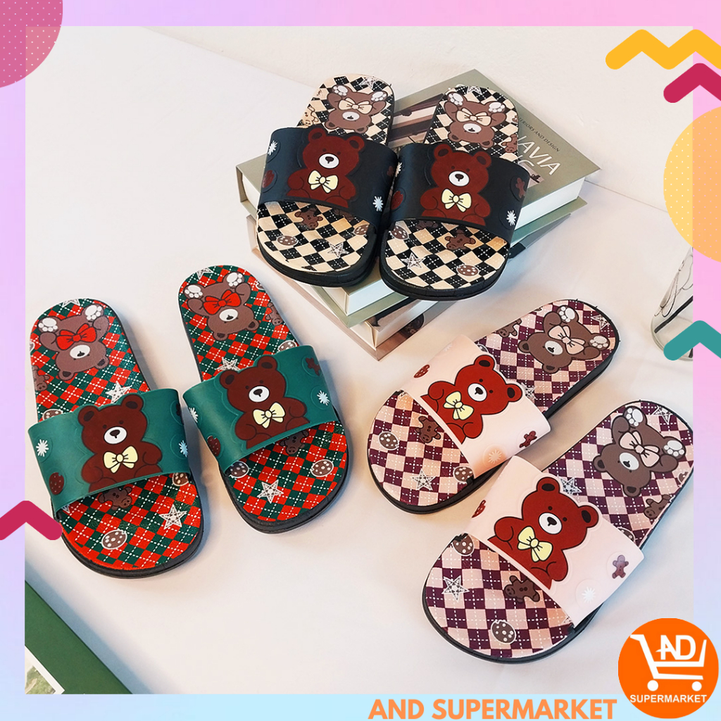 Sandal Selop Wanita Import Sendal Rumah Perempuan Motif Karakter Murah Korea Style SPT-43