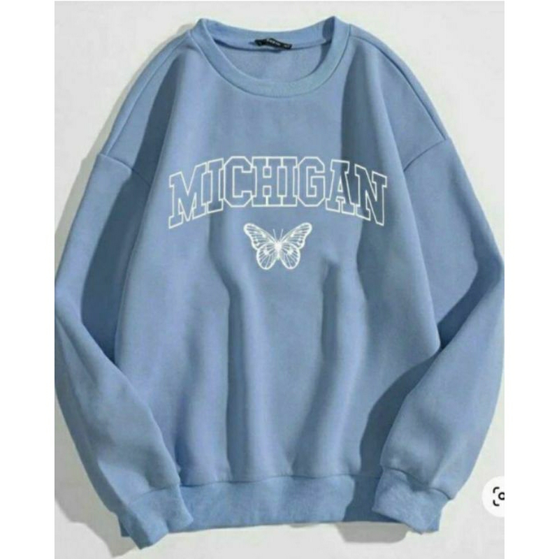 MICHIGAN SWEATER OVERSIZE CREWNECK WANITA