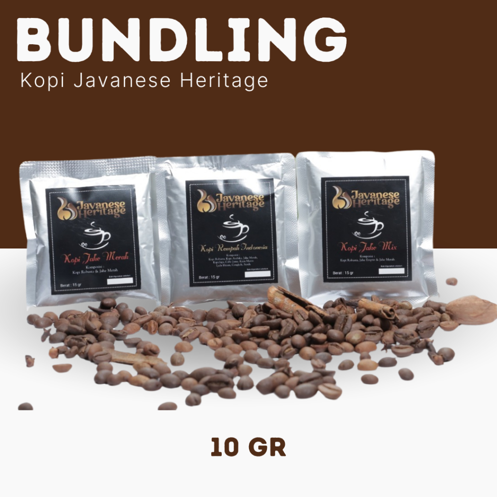 

PROMO BUNDLING KOPI JAVANESE HERITAGE I KOPI REMPAH I KOPI JAHE