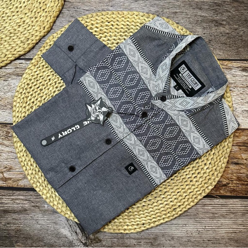 (𝐓𝐄𝐑𝐁𝐀𝐑𝐔) Motif 5 Baju Kemko Koko Baju Koko Kemeja Sanghai Lengan Panjang Pria Dewasa Kombinasi Salu