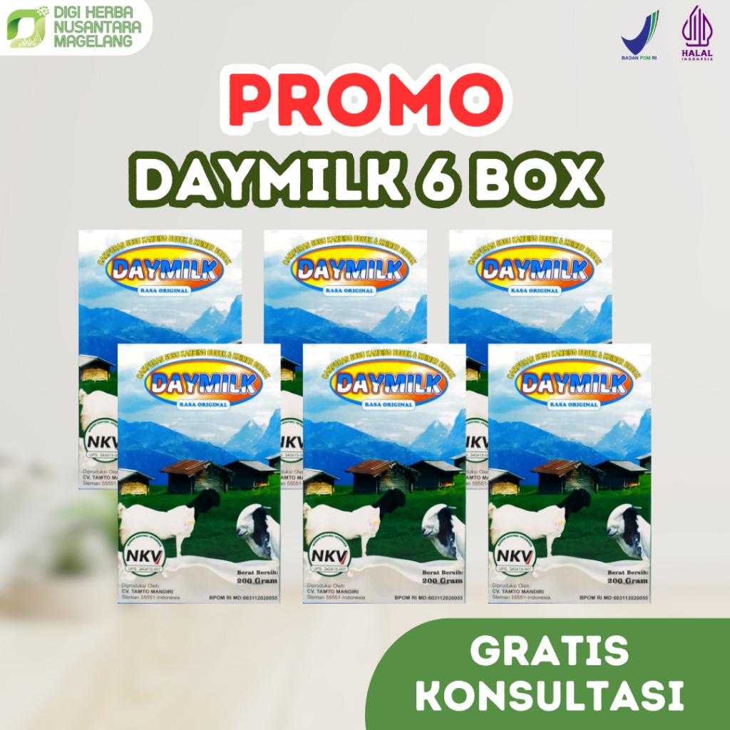 

Promo Daymilk Original 6 Box | susu kambing etawa daymilk atasi pernafasan dan persendian original