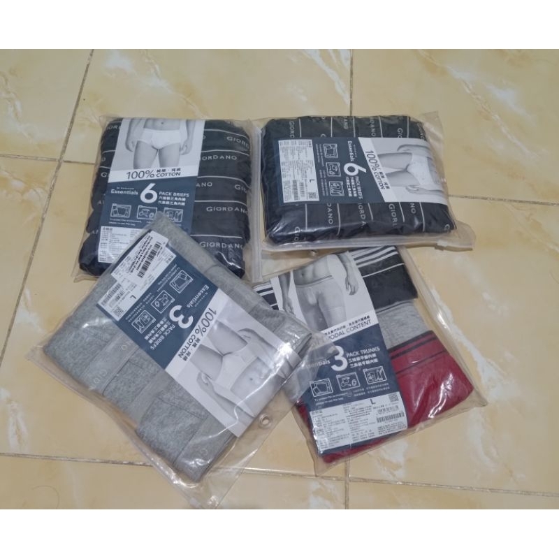 Brief Giordano Celana Dalam Pria Giordano Original Sale 1 pack Isi 6pcs dan 3pcs