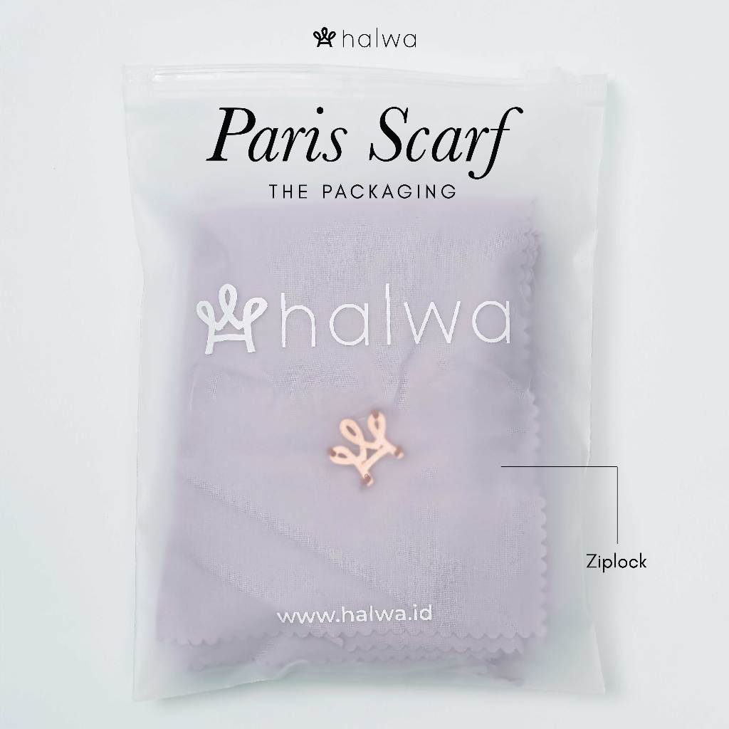 Halwa Scarf Basic Series Hijab Segi Empat Polos Wanita