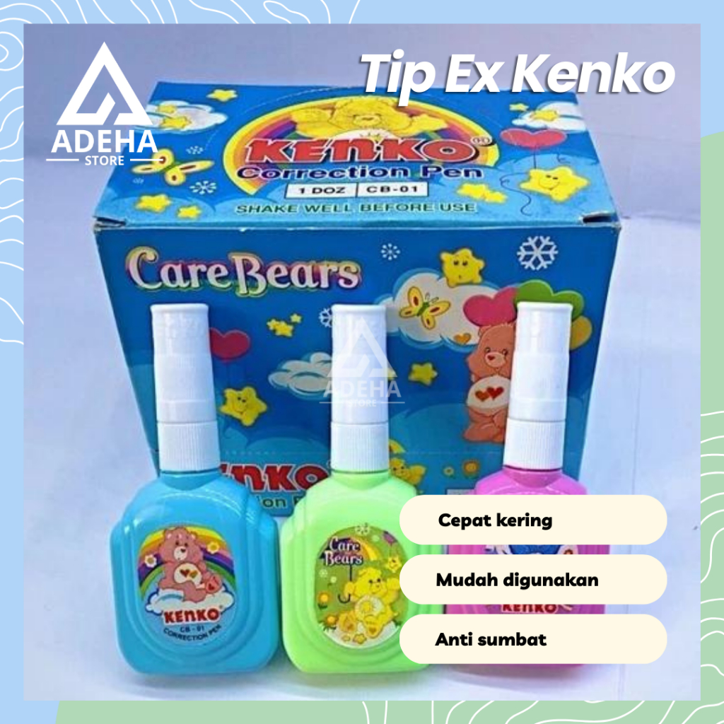 

ADEHA - Tip Ex X Cair Correction Pen KENKO Liquid Stipo Care Bears