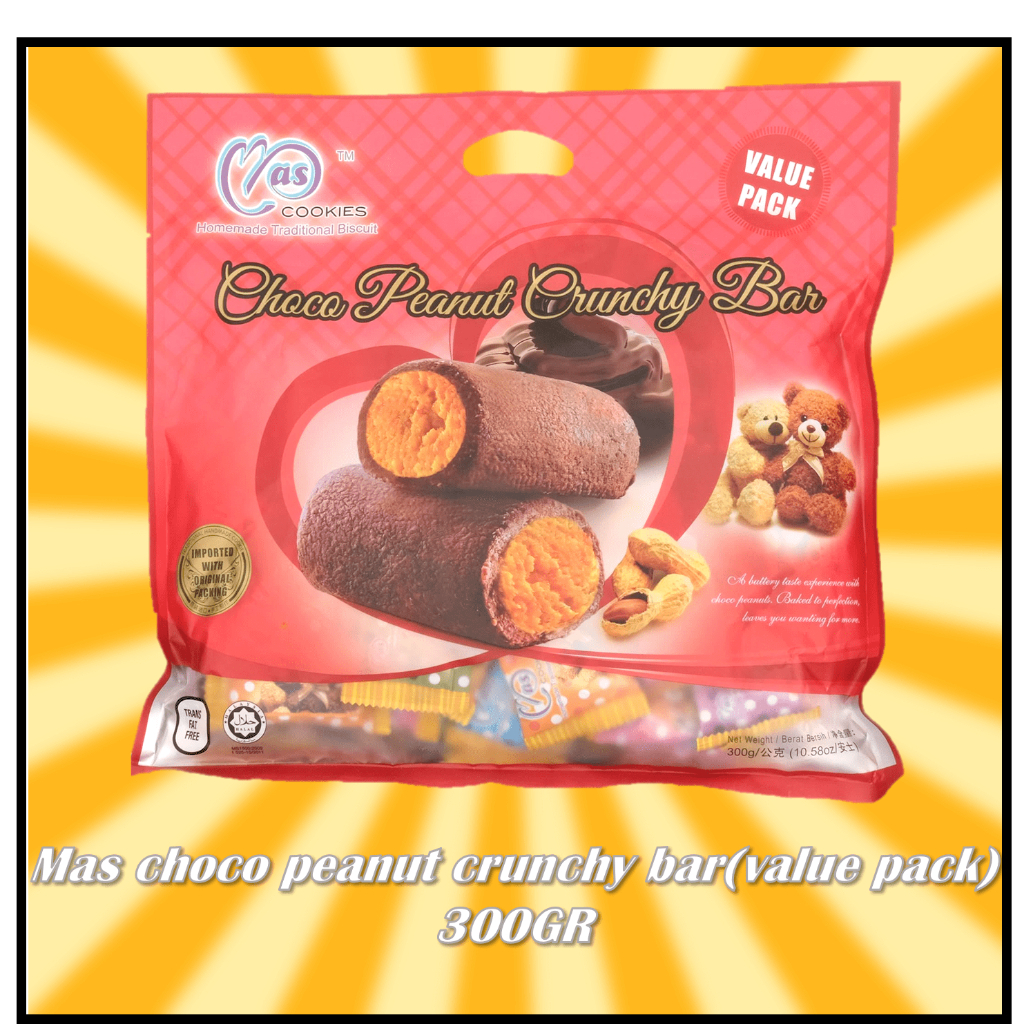 

Mas choco peanut crunchy bar 300gr (value pack)