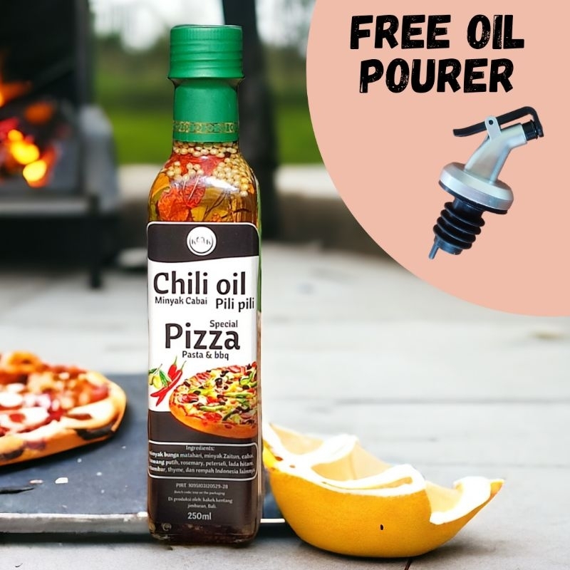 

chili oil pizza /minyak cabe/ herbs infussion oil kakek kentang