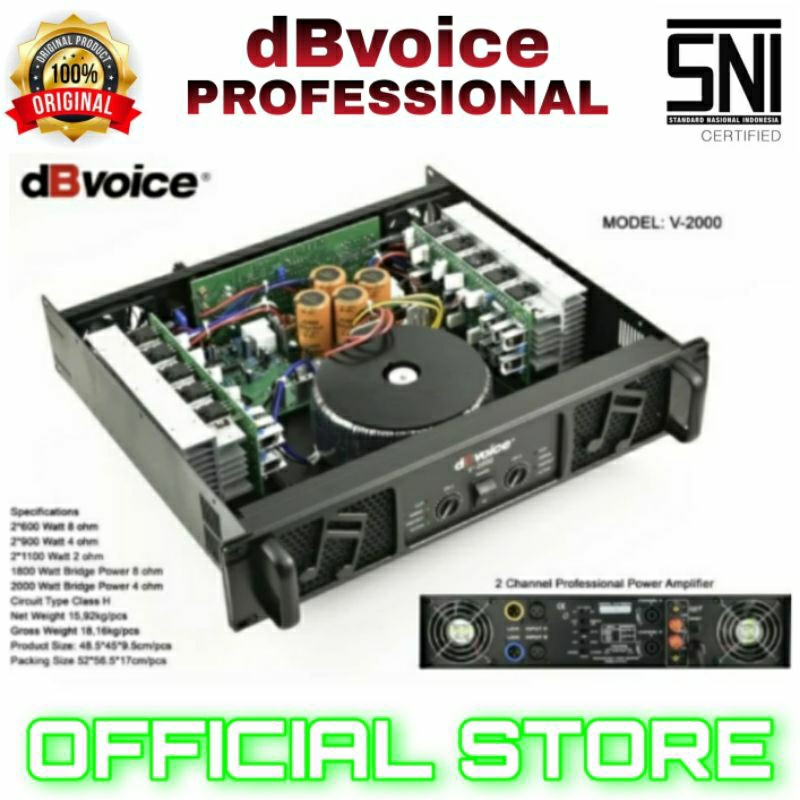 power amplifier 2 channel db voice v 2000 power amplifier class h 2 channel