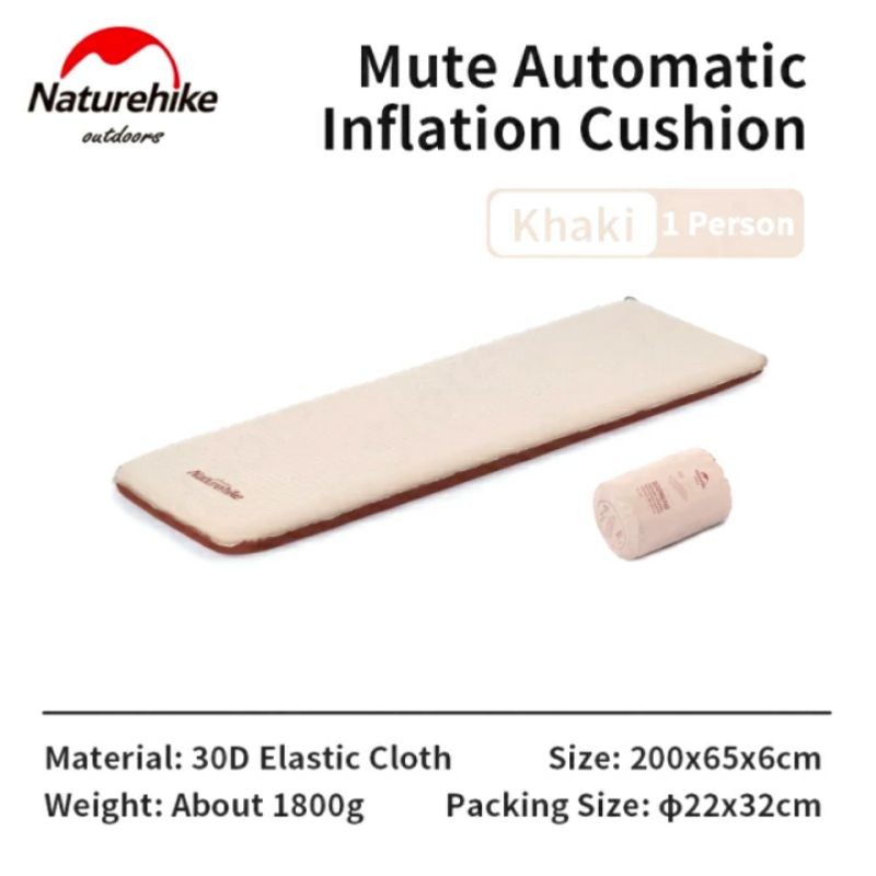 Matras single naturehike NH21FCD11 self inflate sleeping pad kasur camping