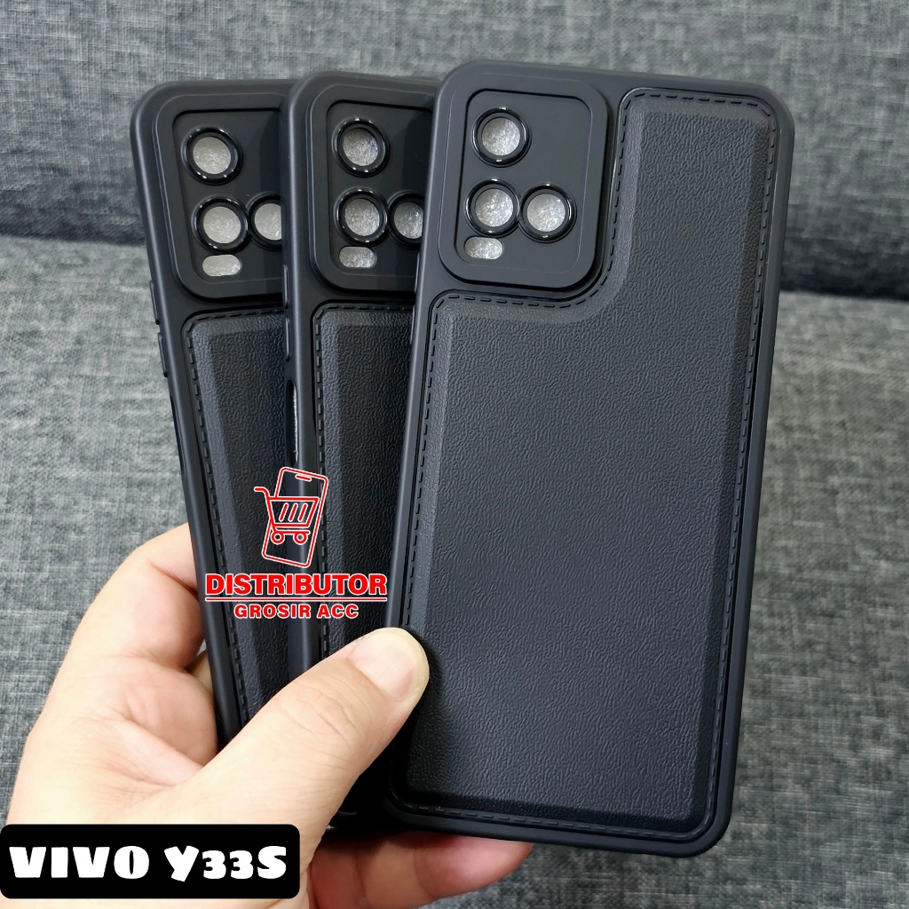 VIVO Y33S CASE LEATHER PRO CASE BLACK VIVO Y33S