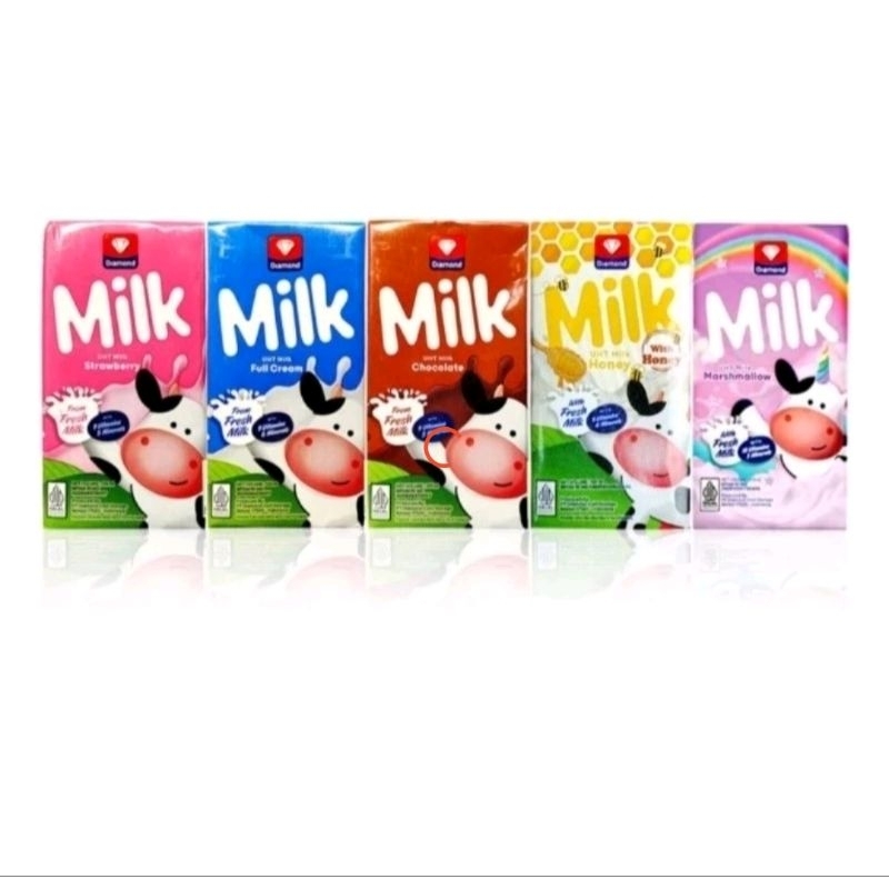 

MOOJOK-Susu UHT Diamond kotak 125ml Enak Halal with Fresh Milk Sehat