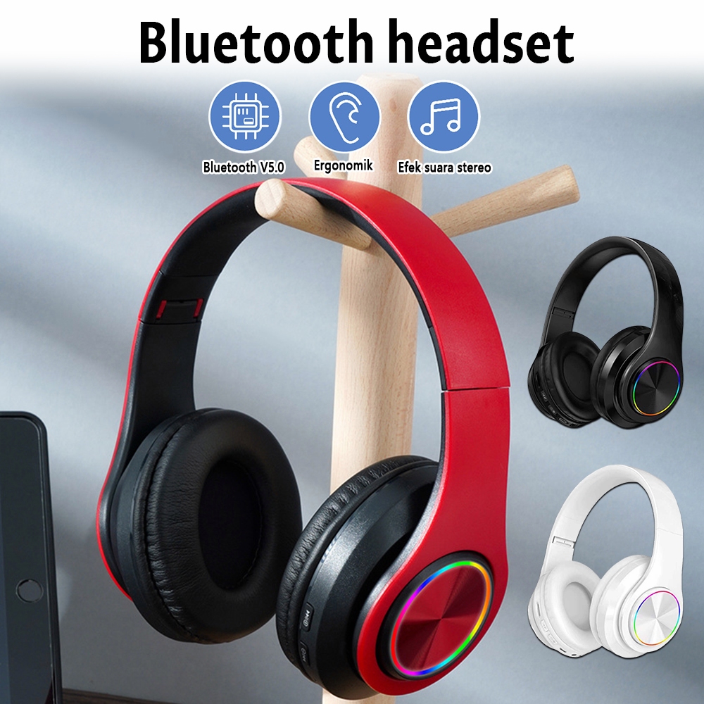 Bass Music HIFI Headset Bluetooth LED Headphone Wireless 39 B39