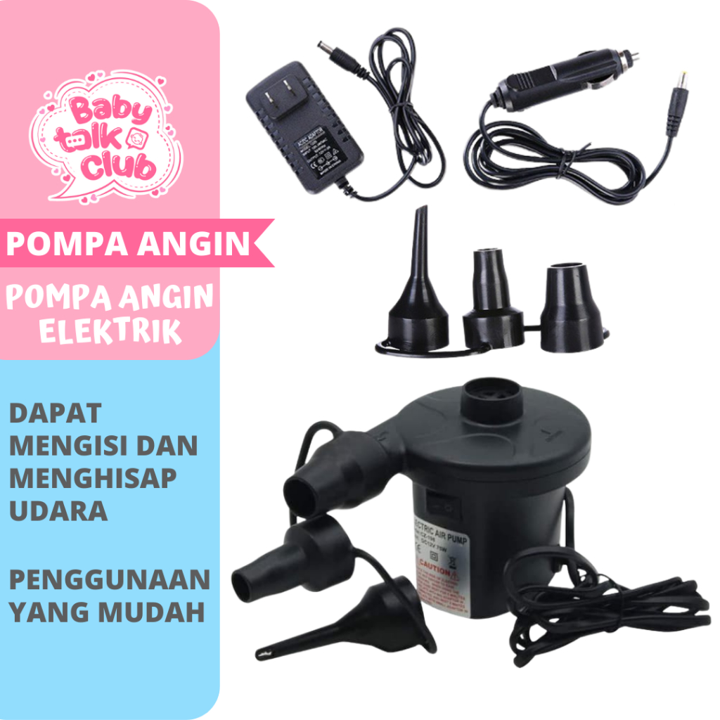 Pompa Angin Elektrik Dan Vacuum 2 in 1 Electric - Pompa Listrik Ban Pelampung