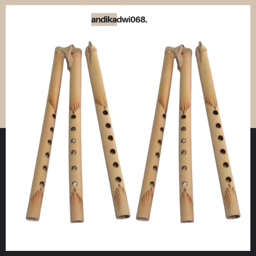 [TERLARIS] MAINAN ANAK SERULING BAMBU SEDANG / Suling Sunda 6 Lubang Seruling Bambu Alat Musik Tradi