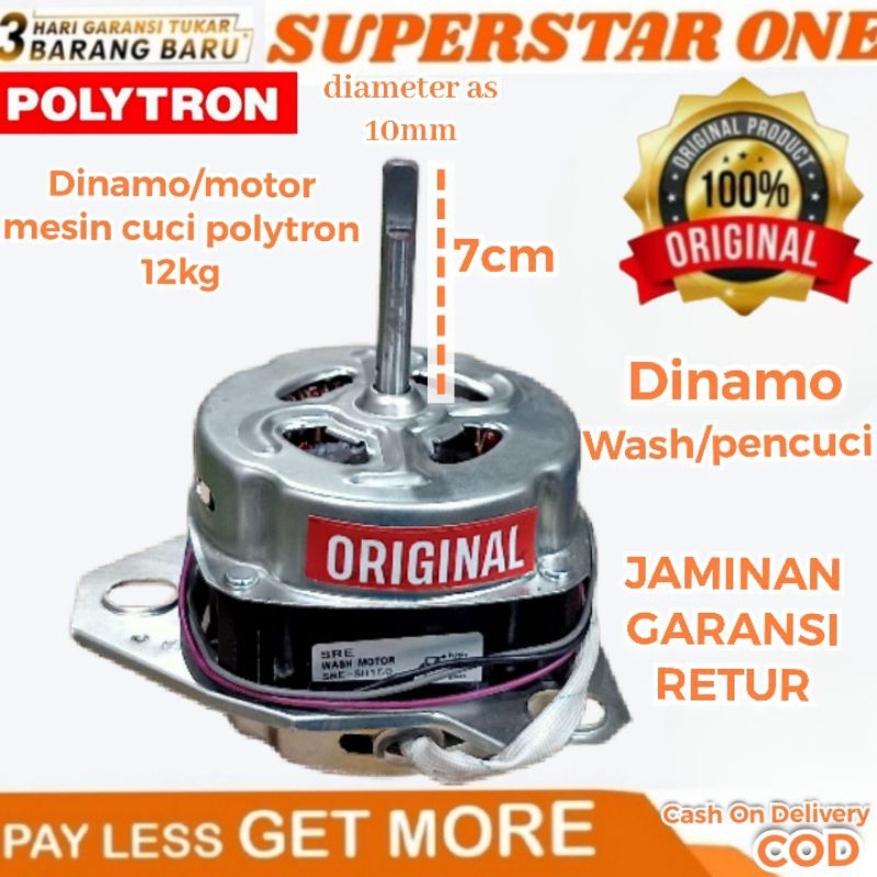 Dinamo polytron mesin cuci 12kg dinamo/motor wash/pencuci