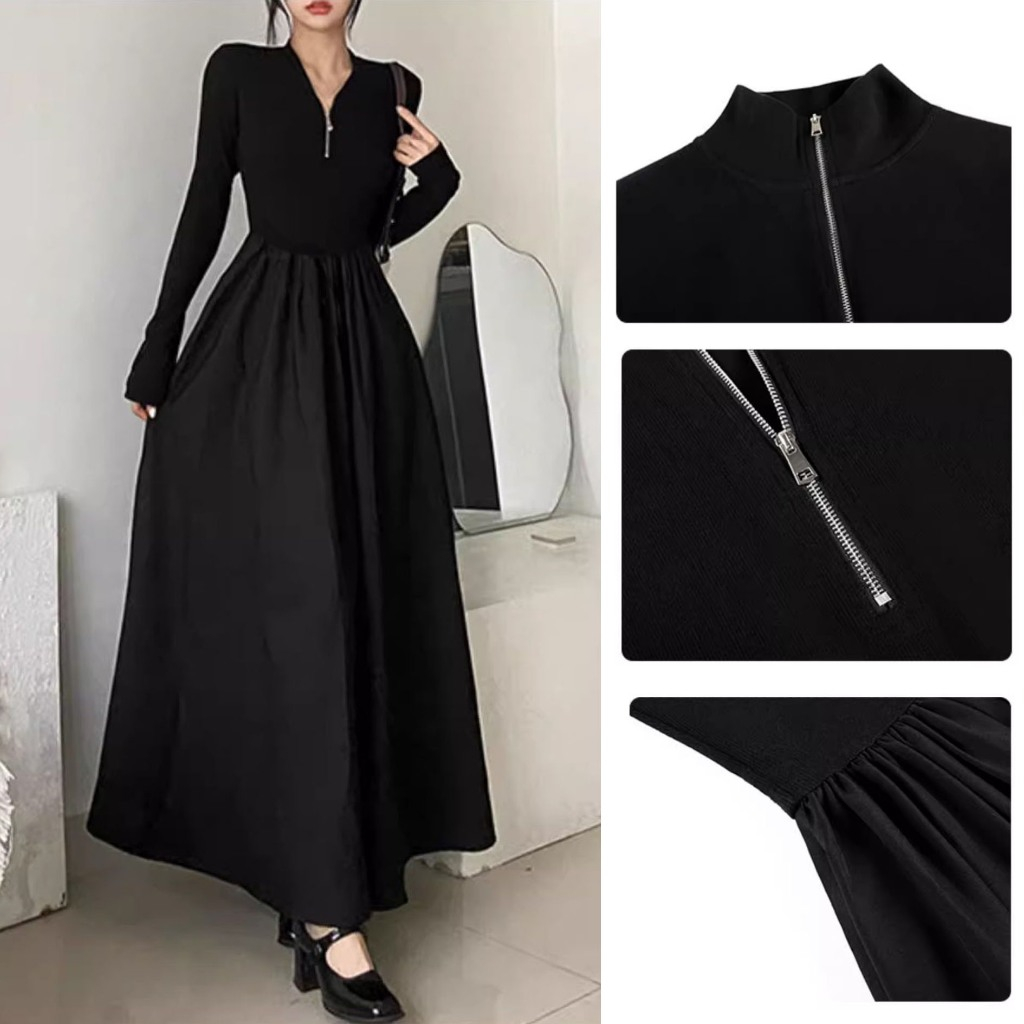 korean style vintage maxi dress/dress muslim New Collection Fashion Long Dress trebaru 2024 dress hi