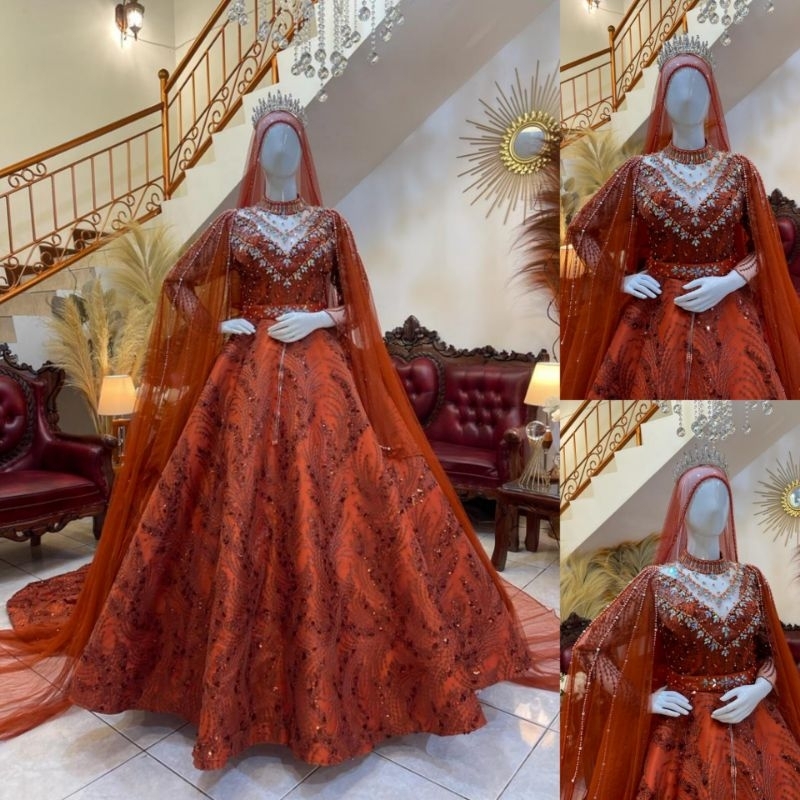 Gaun pengantin barbie premium / Gaun pengantin mewah
