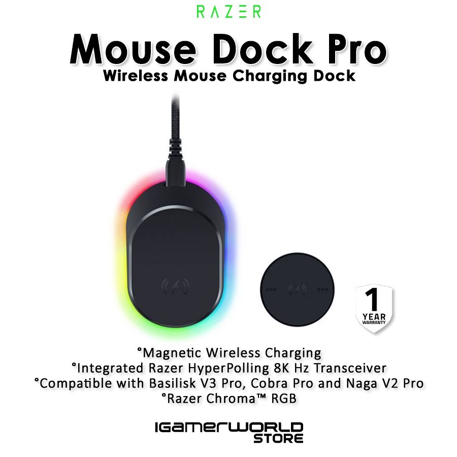 Razer Mouse Dock Pro - Wireless Mouse Charging Dock