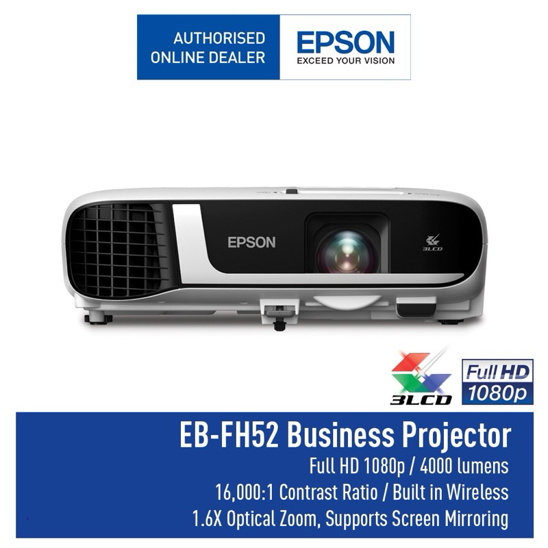Proyektor epson Eb fh-52 4000 lumen / epson eb fh-52 Full HD proyektor