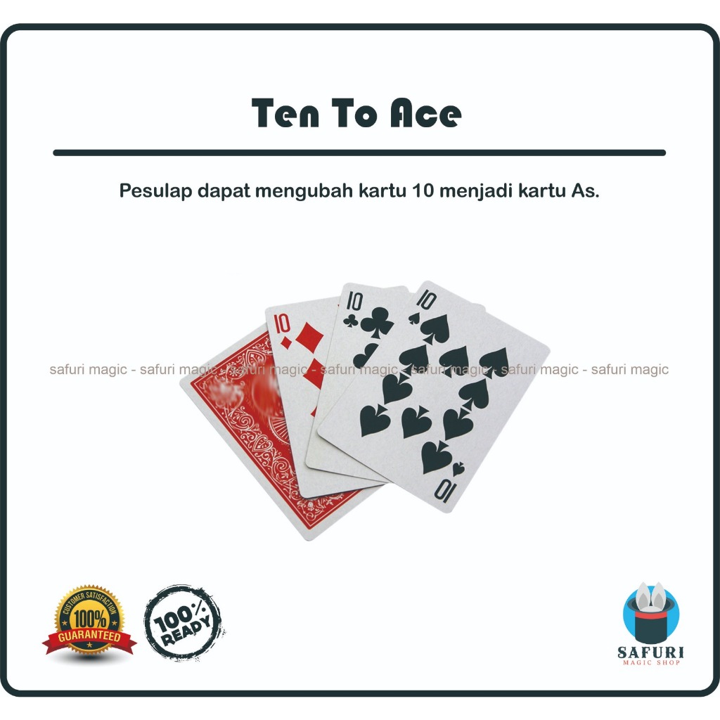 Alat Sulap Ten To Ace - Sulap Kartu - Trik Kartu - Kartu Sulap