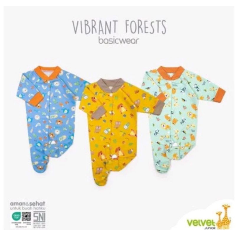VELVET Sleepsuit jumper tutup kaki isi 3