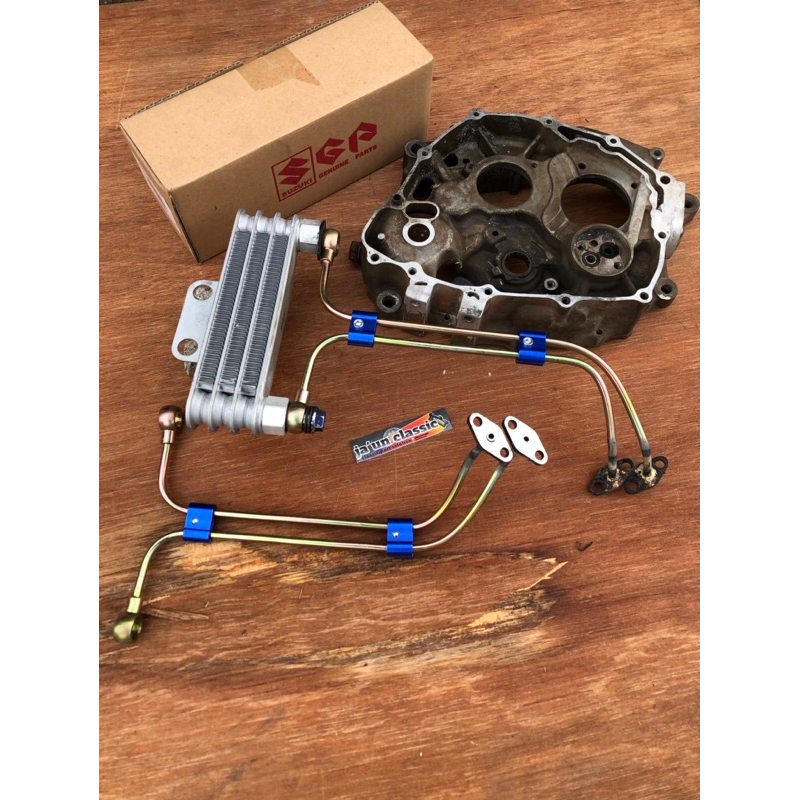 Oil Cooller coler Satria FU Set Krengkes kanan pnp CB GL MEGAPRO TIGER NEOTECH / selang oil coller f