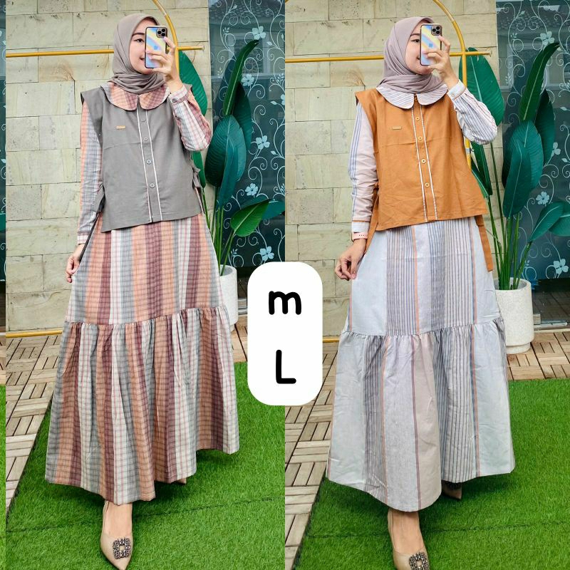 NEW DIMARA || Dimara rompi || Dress katun triset || Dress premium || Gamis Dimara || Casual dress