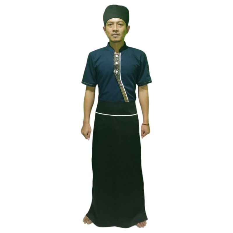 ARIMBI Baju koki chef batik lengan pendek premium