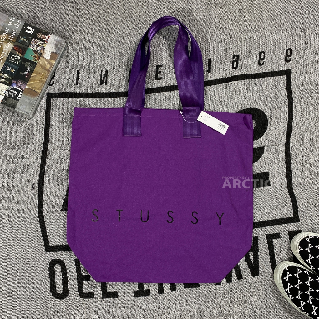 STUSSY CANVAS TOTE BAG - PURPLE | TAS STUSSY