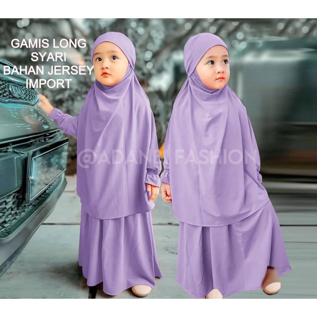 premium gamis 9216 long syari anak 3-5 th ld 70 pj gaun 80 cm realpict bahan jersey import premium