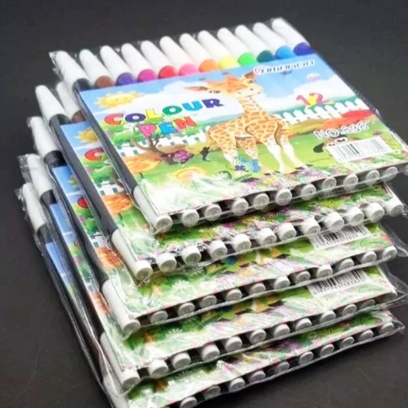 

6 Pack Spidol kecil Warna warni/ spidol murah 12 warna