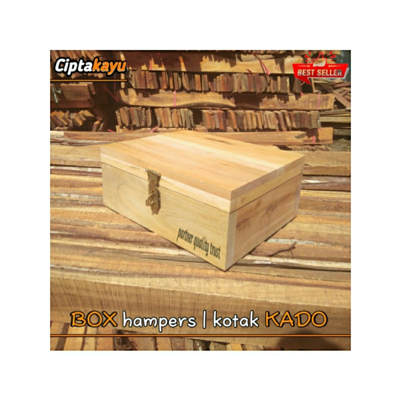 

Box kado | box hampers | box kayu kotak serbaguna - 25x20x10 cm