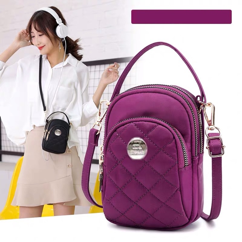 LUCKYMALL Tas Wanita Import Jinjing Dan Selempang CHIBAO Mini CB8182 8182 Bordir Logo Bulat Bahan Pa