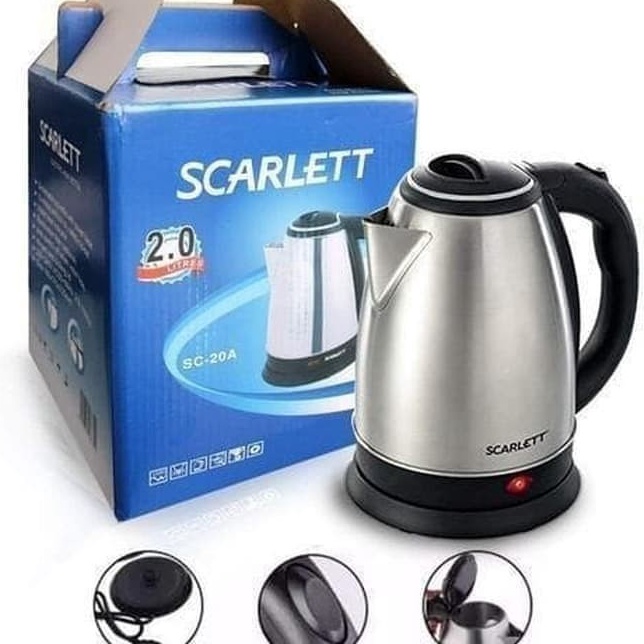 HZ CEV Teko Listrik Scarlett 2 Liter  Electric Heat Kettle 2L Pemanas Air h Murah Diskon