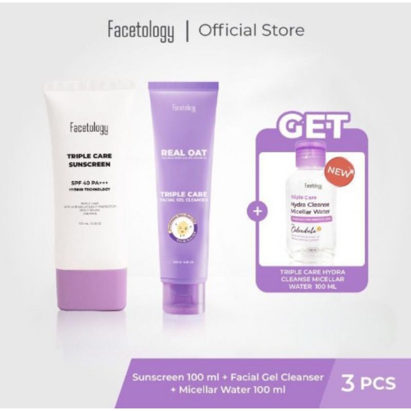 2PCS BUNDLING FACETOLOGY TRIPLE CARE SUNSCREEN