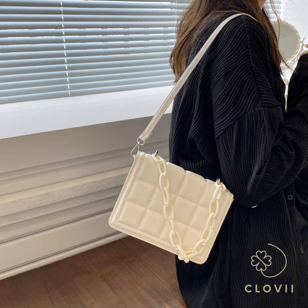 CLOVII - Tas Wanita Handbag Sling Bag Selempang Shoulder Bag Bahu Fashion Import - VIANNE