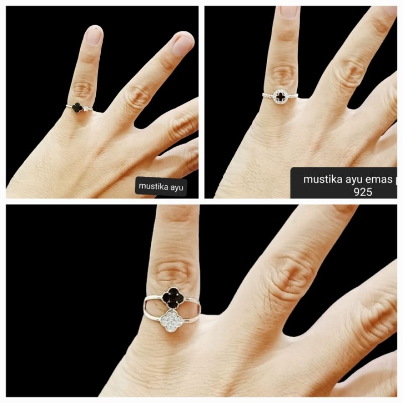 Perak asli silver 925/ cincin perak lapis emas putih/cincin starling perak lapisan emas putih