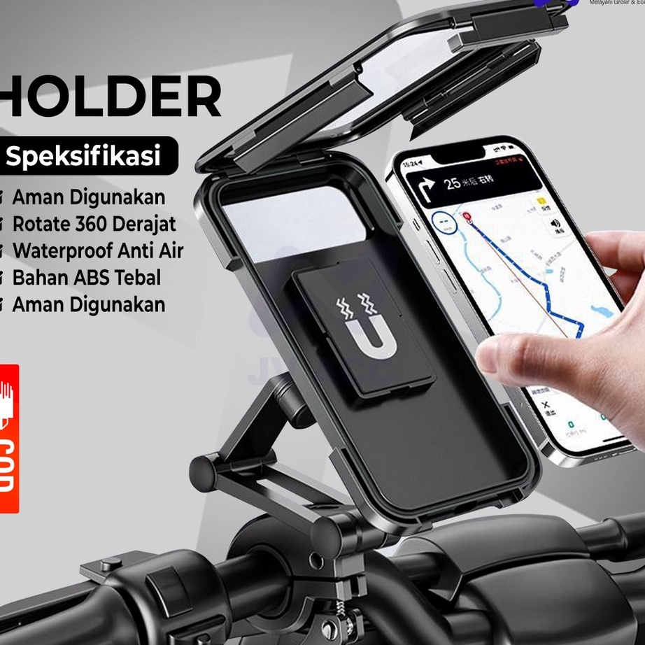 mhg NVNN3 ANTI AIR PHONE STAND PEGANGAN PEYANGGA HOLDER HP DI MOTOR  SEPEDA