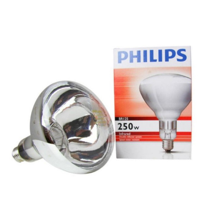 LYj Philips Heating Lamp IR 25W  375W Lampu Pemanas Philips 25 Watt  375 Watt