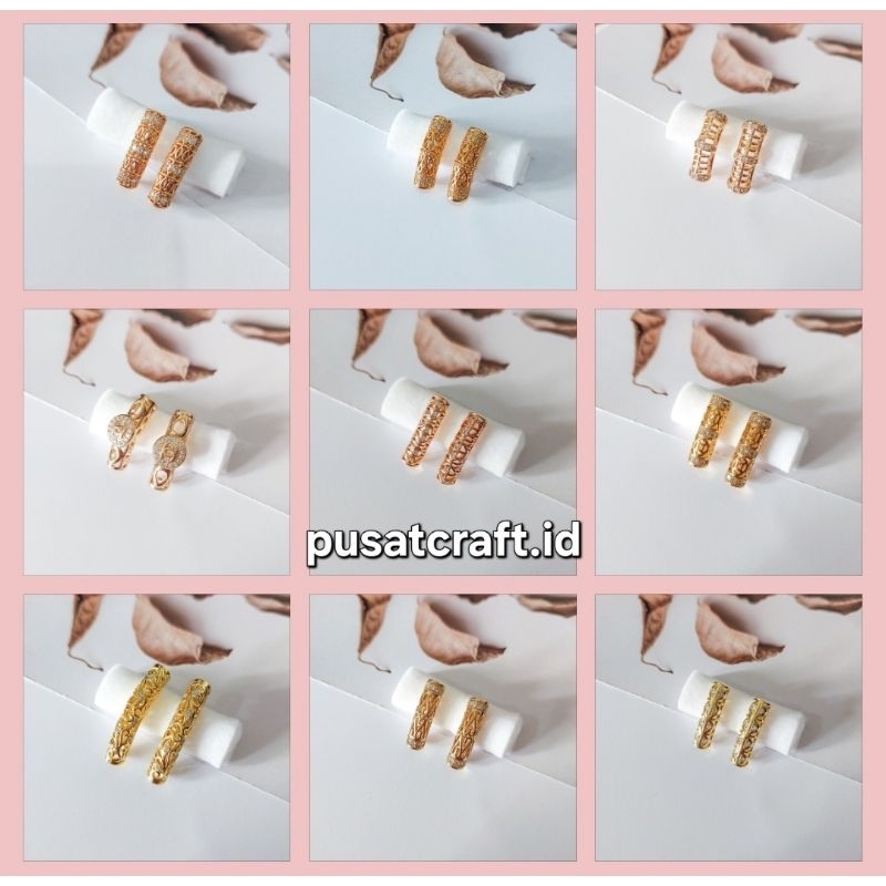 Charm Xuping Pipa Macaroni | Centerpieces Tube Bar Spacer Bead untuk DIY Gelang Tali Kawat Gelang Pa