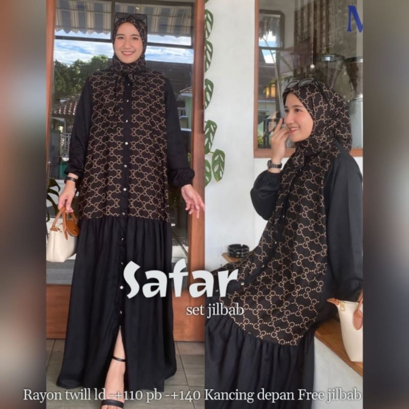 SAFAR SET JILBAB BY ZAZA STORE