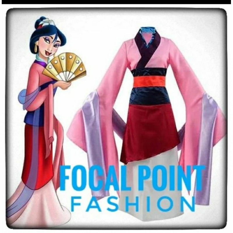 kostum princess Mulan wanita dewasa Disney Halloween costume