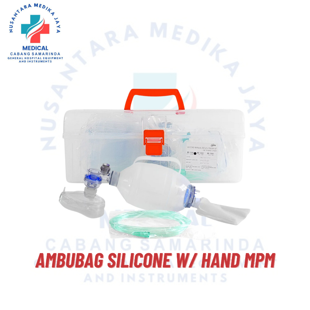 Ambubag Silicone w/ Hand MPM Dewasa/Anak/Bayi | Resuscitator Sungkup resusitator