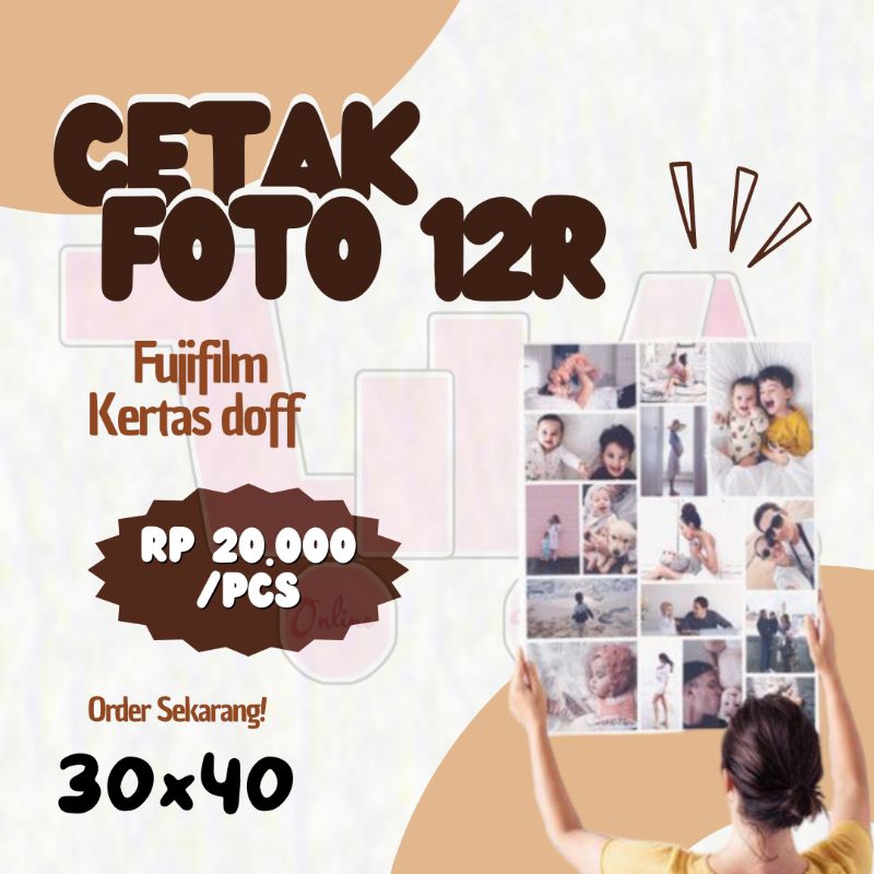 CETAK FOTO 12R ATAU 30X40 KERTAS DOFF FUJI