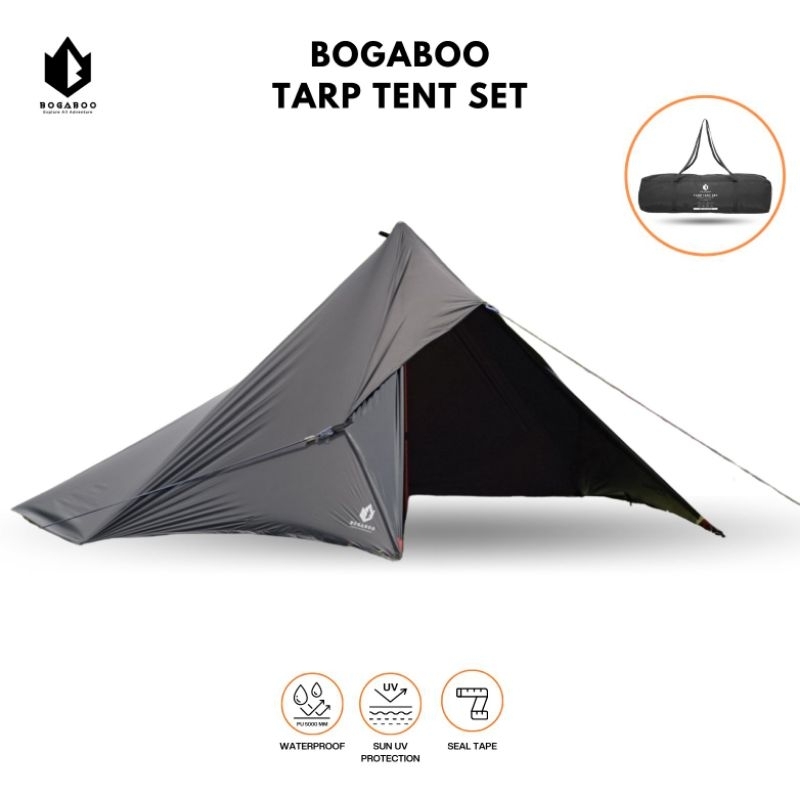 [DAKIDAKU] TarpTent Set Seri Flysheet Hurricane Material NYLON 30 D Coating PU 5000 mm - Tenda Pyram