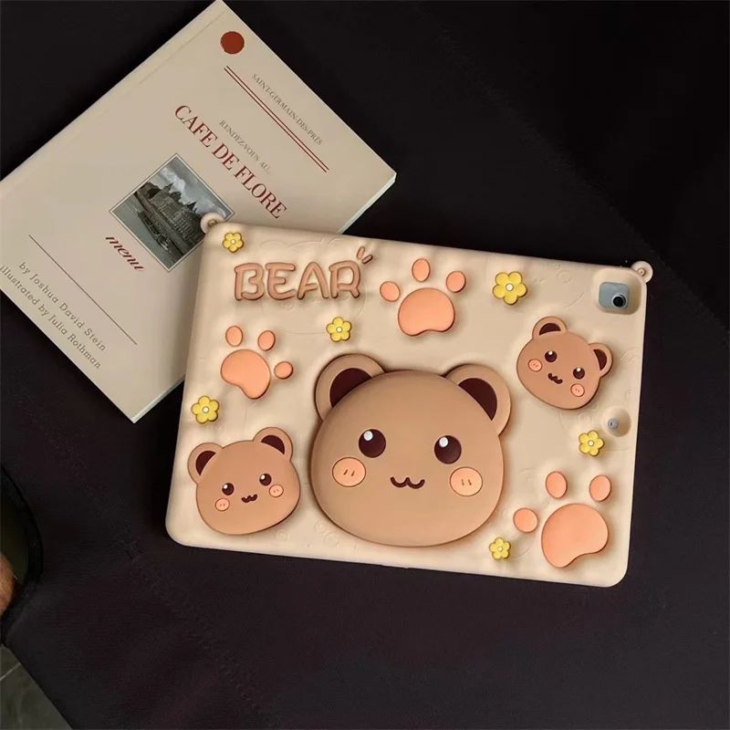 Cute Tablet Bear Case For Ipad