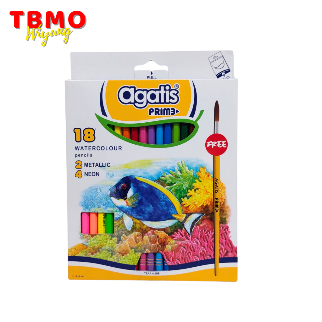 

TBMO Agatis Prime Watercolour Pencil 18 Warna / Pensil Warna PH-W-1801