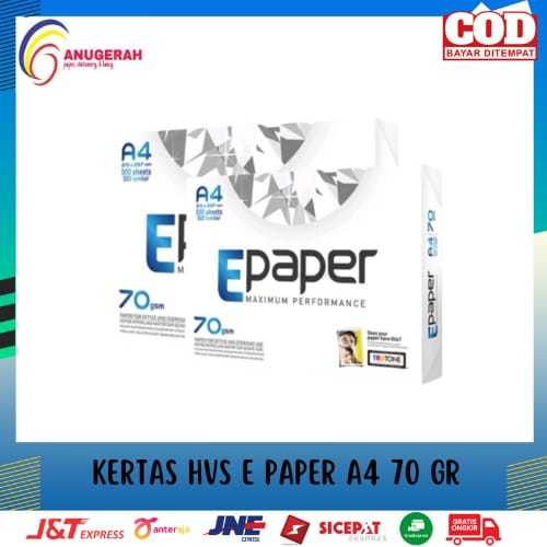 

HVS EPAPER A4 70 GR 21 X 29,7 PINDO (RIM)