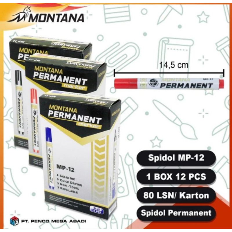 

Spidol permanen warna hitam ESCO ES-75