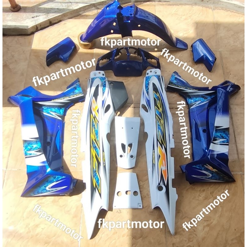Cover Body Full Sett Yamaha FizR F1zR fiz r Sett Halus FizR F1zR Fiz r Biru Putih fullClutch 2005