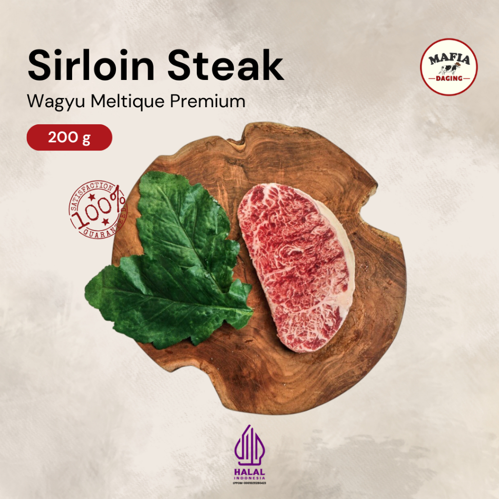 

Wagyu Daging Steak Sirloin Meltique Prime Cut 200gr